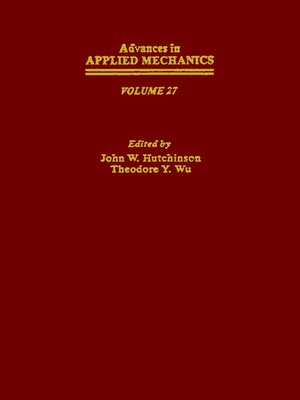 cover image of Advances in Applied Mechanics